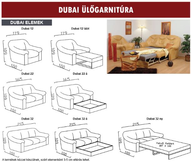 Kárpit Design - Dubai ülőgarnitúra