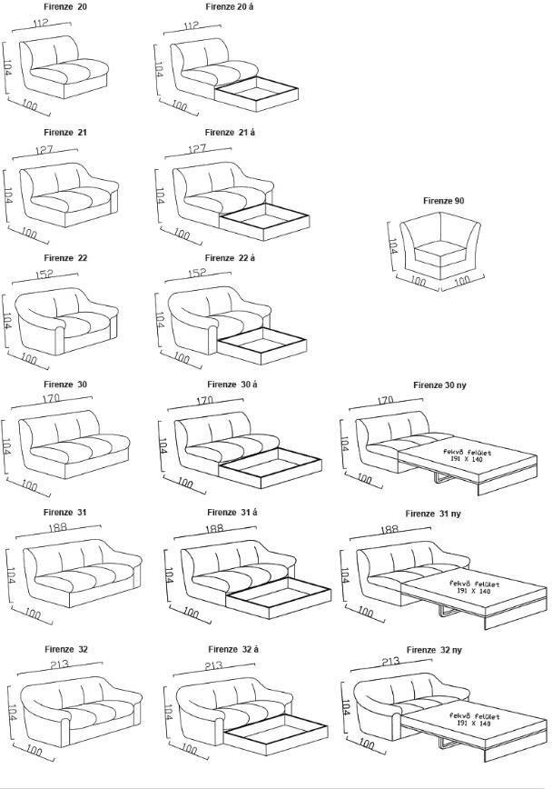 Kárpit Design - Firenze ülőgarnitúra