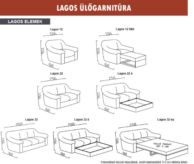 Kárpit Design - Lagos ülőgarnitúra