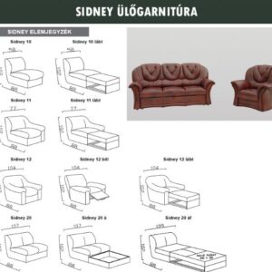 Kárpit Design - Sidney sarok ülőgarnitúra