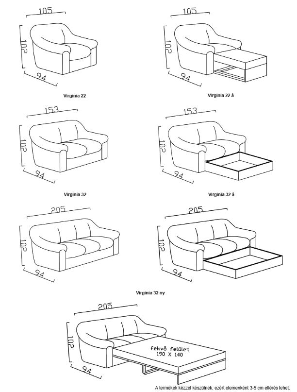 Kárpit Design - Virginia ülőgarnitúra