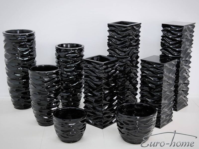 EUH Donica 2081/3-2081/2 fekete színű tartóoszlop kaspóhoz