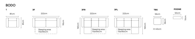 Gala Collezione - Bodo sarok ülőgarnitúra