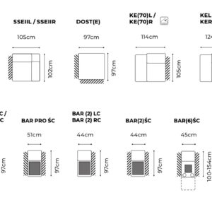 Gala - Luciano moduláris ülőgarnitúra