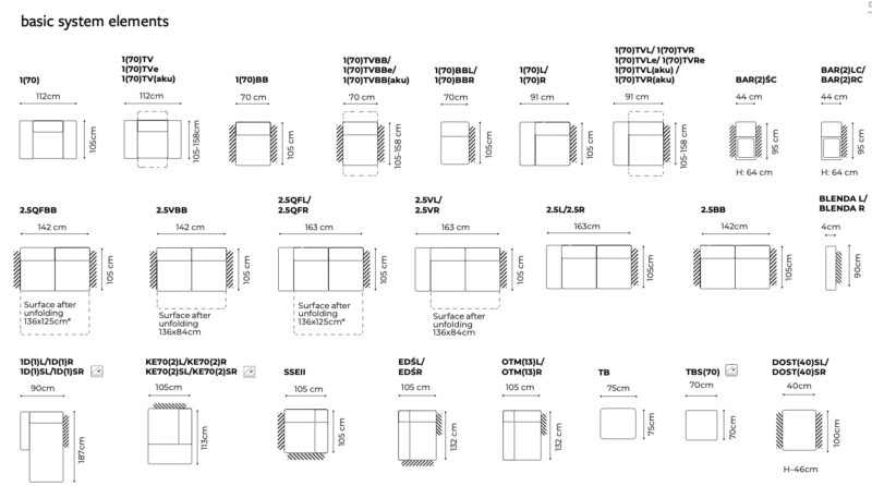 Gala Collezione - Massimo sarok ülőgarnitúra
