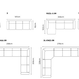 Gala Collezione - Scandi sarok ülőgarnitúra