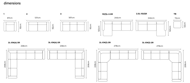 Gala Collezione - Scandi sarok ülőgarnitúra