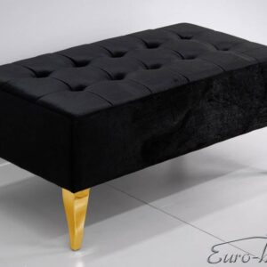 EUH - Puff 008 fekete, kristályokkal díszített