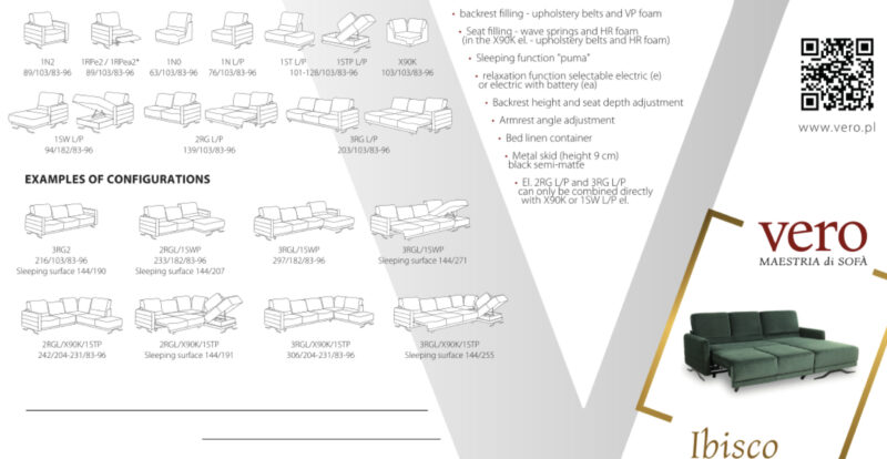 Vero - Ibisco sarok ülőgarnitúra