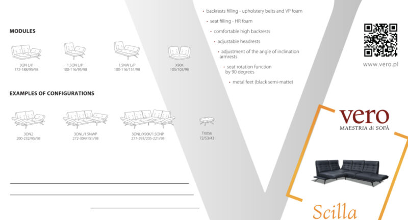 Vero - Scilla sarok ülőgarnitúra