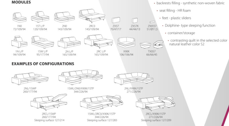 Vero - Calluna moduláris ülőgarnitúra