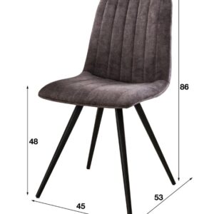 4510-meret KIÁRUSÍTÁS-Modern étkezőszék Velvet szövettel