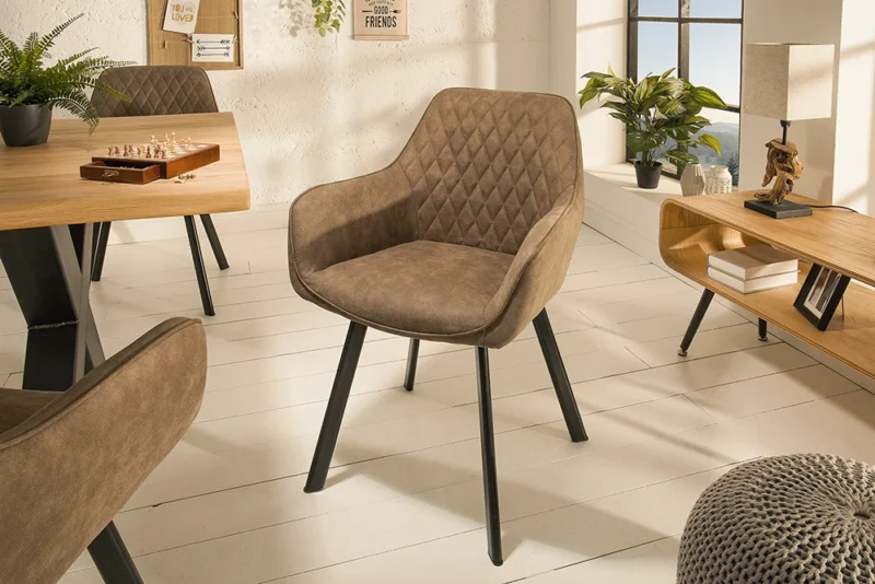 NVI-39343-Palermo-etkezoszek-taupe-1 KIÁRUSÍTÁS-Modern étkezőszék keresztsteppeléssel
