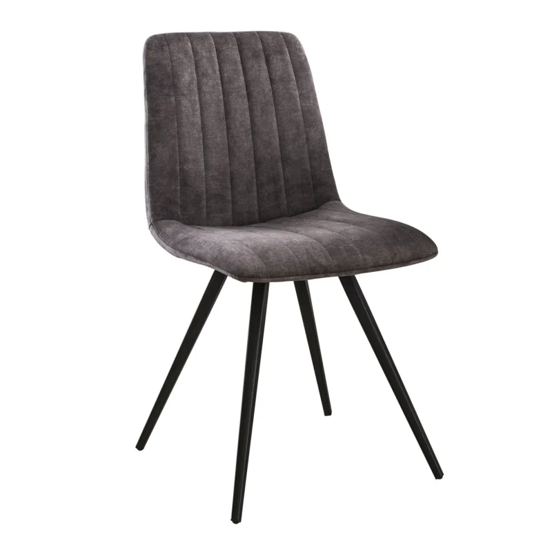 ZJL-451048V-Corami-etkezoszek-grey-velvet-2 KIÁRUSÍTÁS-Modern étkezőszék Velvet szövettel