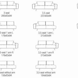 Passe Partout - Gianni moduláris ülőgarnitúra