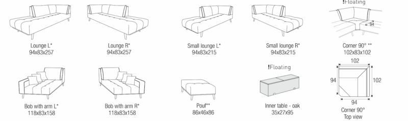 Passe Partout - Gianni moduláris ülőgarnitúra