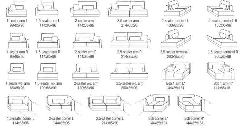 Passe Partout - Pommeline moduláris ülőgarnitúra