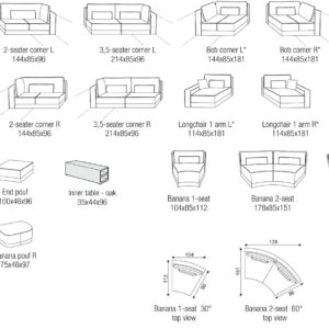 Passe Partout - Pommeline moduláris ülőgarnitúra