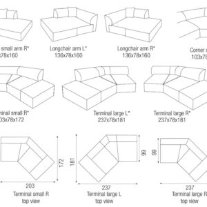 Passe Partout - Saki moduláris ülőgarnitúra