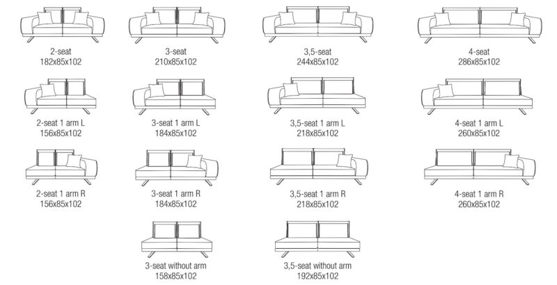 Passe Partout - Zania moduláris ülőgarnitúra