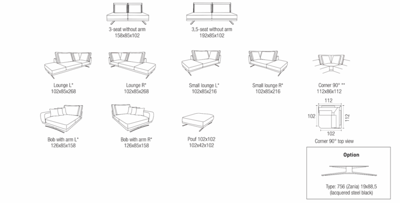 Passe Partout - Zania moduláris ülőgarnitúra