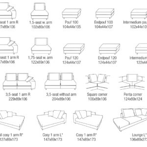 Passe Partout - Zola moduláris ülőgarnitúra