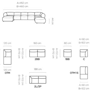 WER - Candelo moduláris ülőgarnitúra