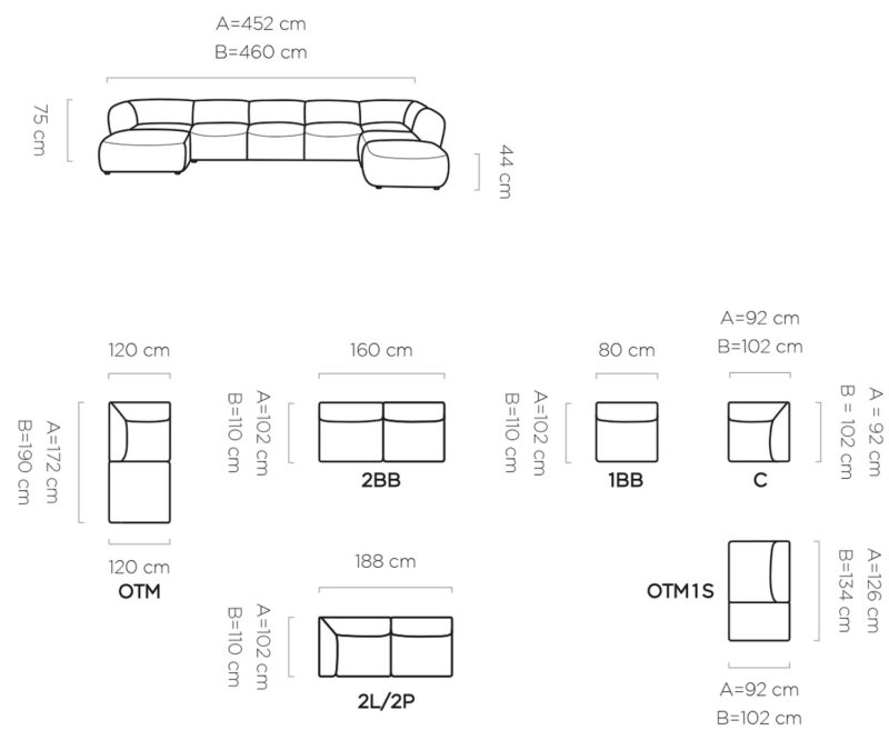 WER - Candelo moduláris ülőgarnitúra