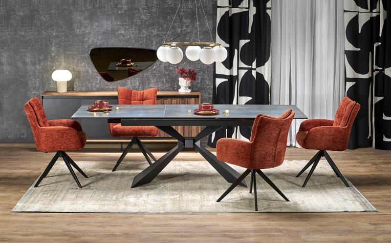 Hal-Luciano kék márvány kihúzható asztal 180-230cm-ig bővíthető