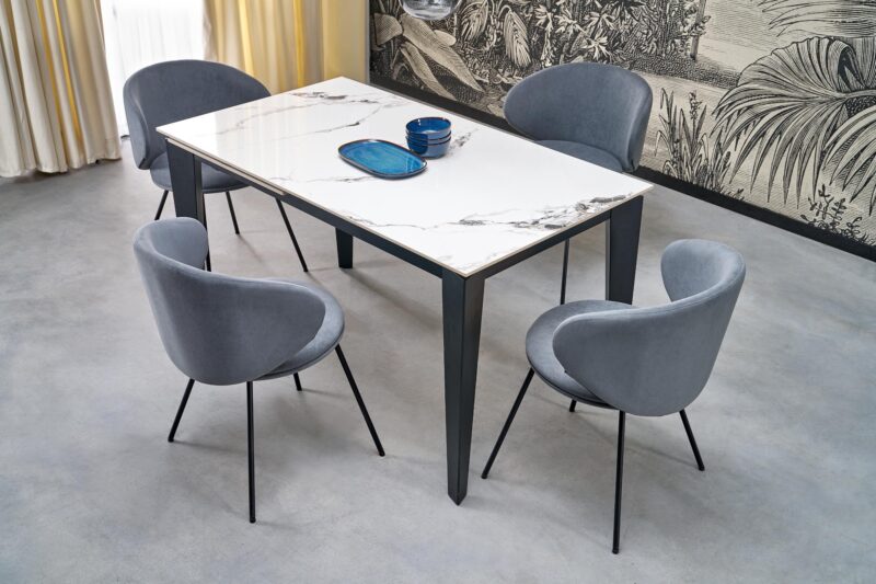 Hal-Felix fehér vagy szürke kihúzható asztal 141-201cm-ig bővíthető