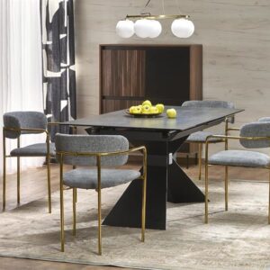 Hal-Luciano kék márvány kihúzható asztal 180-230cm-ig bővíthető