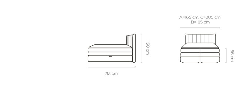WER - Amber boxspring franciaágy