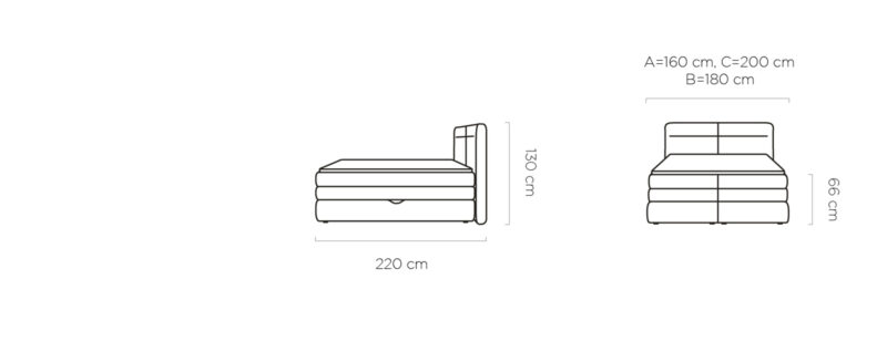 WER - Hudson boxspring franciaágy