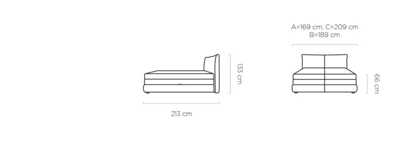WER - Madden boxspring franciaágy