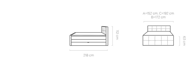 WER - Medino boxspring franciaágy