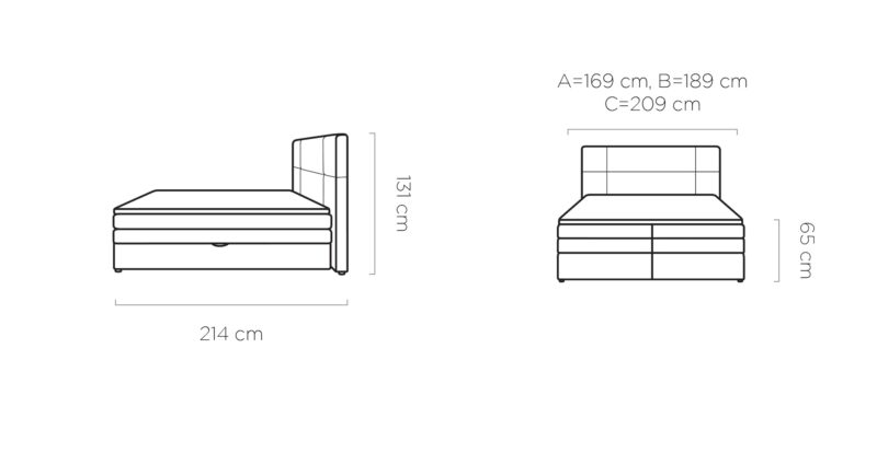WER - Palace boxspring franciaágy