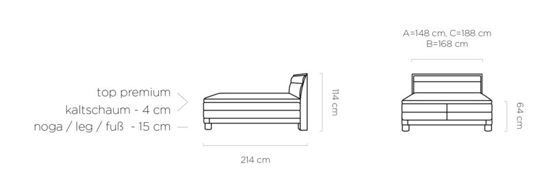 WER - Donna boxspring franciaágy