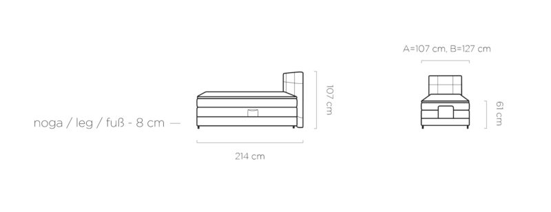 WER - Rey 100 boxspring ágy motoros relax funkcióval