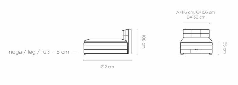 WER - Rita boxspring franciaágy
