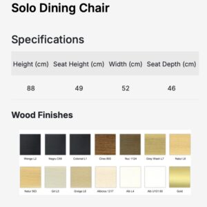 SOLO szék I tömörfa I választható szövet / lábszín