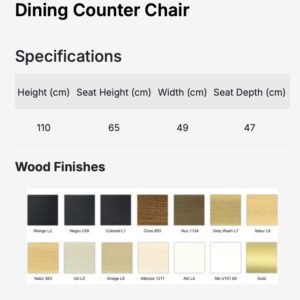 DINING pultszék I tömörfa I választható szövet / lábszín