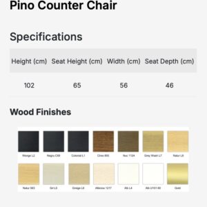 PINO pultszék I tömörfa I választható szövet / lábszín