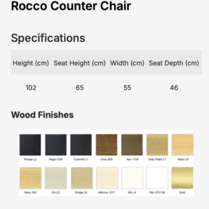 ROCCO pultszék I tömörfa I választható szövet / lábszín