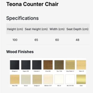 TEONA pultszék I tömörfa I választható szövet / lábszín